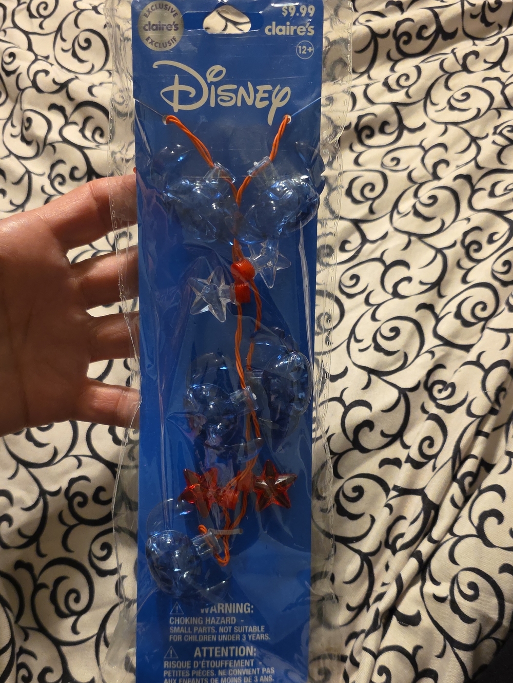 Disney Stitch And Star Light String Necklace - Blue, Clear and Red (Claires)